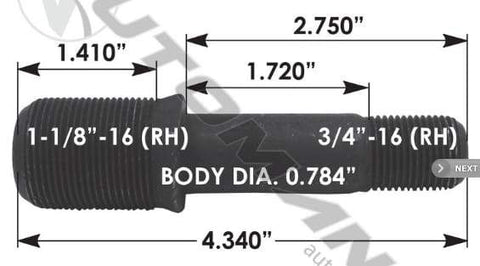E-3728R-Round Collar Should Stud, (product_type), (product_vendor) - Nick's Truck Parts
