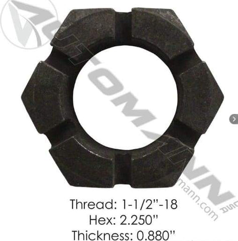 E-4861-Axle Spindle Nut, (product_type), (product_vendor) - Nick's Truck Parts