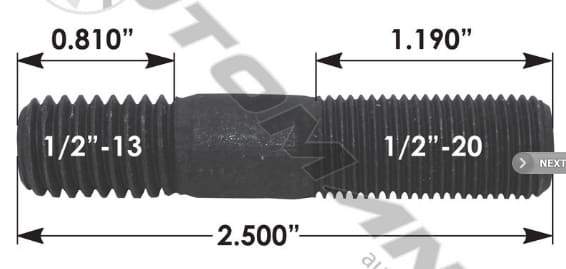 E-4944-Drive Flange Stud, (product_type), (product_vendor) - Nick's Truck Parts