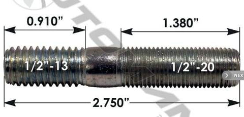 E-4945-Drive Flange Stud, (product_type), (product_vendor) - Nick's Truck Parts