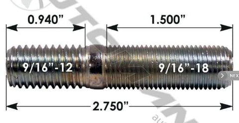 E-4949-Drive Flange Stud, (product_type), (product_vendor) - Nick's Truck Parts