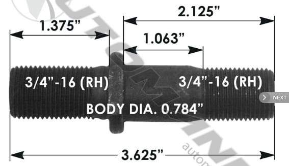 E-5556R-Round Collar Should Stud, (product_type), (product_vendor) - Nick's Truck Parts