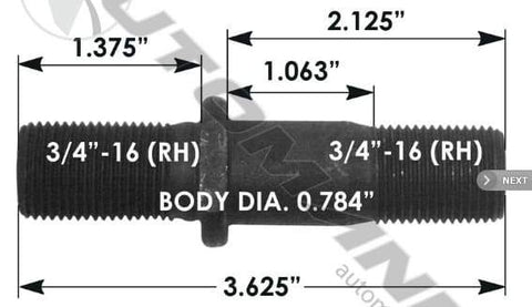 E-5556R-Round Collar Should Stud, (product_type), (product_vendor) - Nick's Truck Parts