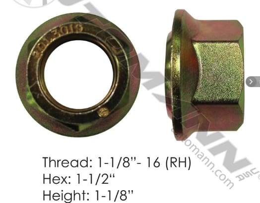 E-5579R-Flanged Nut (Ball Seat), (product_type), (product_vendor) - Nick's Truck Parts