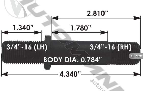 E-5585L-Round Collar Should Stud, (product_type), (product_vendor) - Nick's Truck Parts