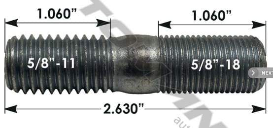 E-5702-Drive Flange Stud, (product_type), (product_vendor) - Nick's Truck Parts