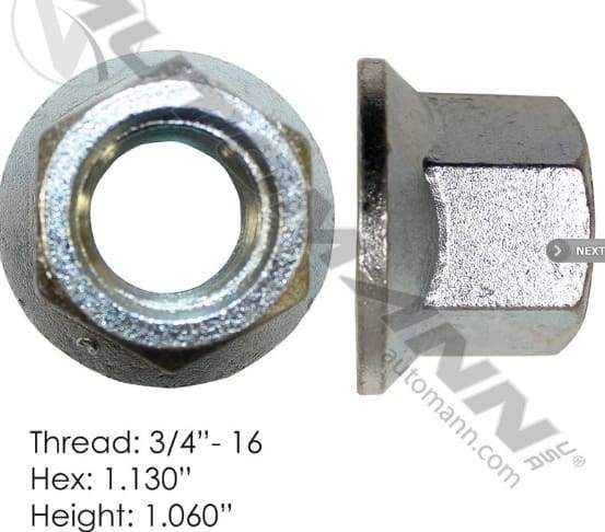 E-5704-Flanged Nut (One Piece), (product_type), (product_vendor) - Nick's Truck Parts