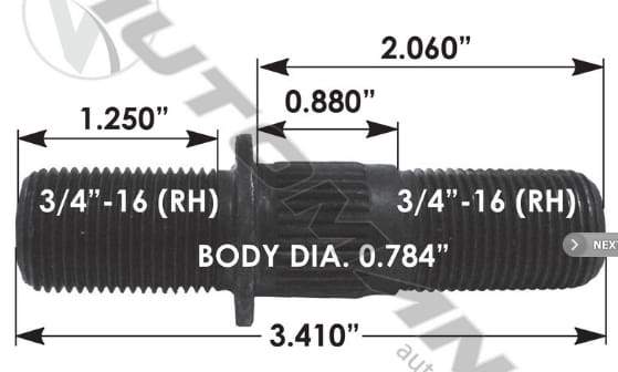 E-5713R-Round Collar Should Stud, (product_type), (product_vendor) - Nick's Truck Parts