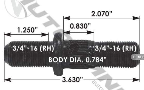 E-5714R-Round Collar Should Stud, (product_type), (product_vendor) - Nick's Truck Parts