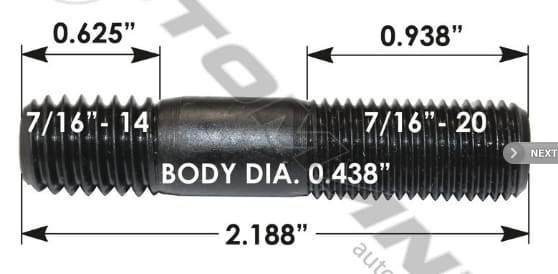 E-5796-Drive Flange Stud, (product_type), (product_vendor) - Nick's Truck Parts