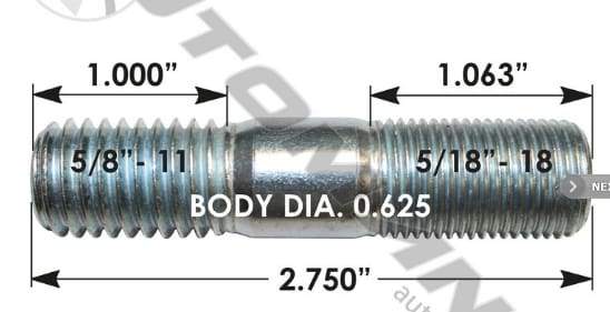 E-5800-Drive Flange Stud, (product_type), (product_vendor) - Nick's Truck Parts