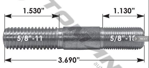 E-5872-Drive Flange Stud, (product_type), (product_vendor) - Nick's Truck Parts