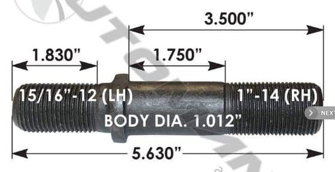 E-5876L-Round Collar Should Stud, (product_type), (product_vendor) - Nick's Truck Parts