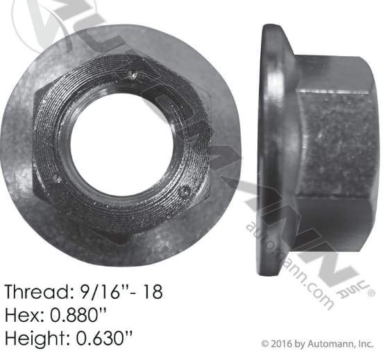 E-5892-Flanged Nut (One Piece), (product_type), (product_vendor) - Nick's Truck Parts
