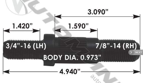 E-5918L-Round Collar Should Stud, (product_type), (product_vendor) - Nick's Truck Parts