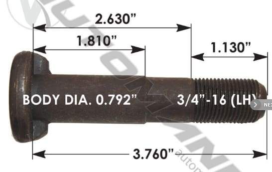 E-5923L-Wedge Head Stud, (product_type), (product_vendor) - Nick's Truck Parts