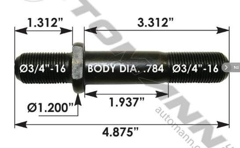 E-5989R-Round Collar Should Stud, (product_type), (product_vendor) - Nick's Truck Parts