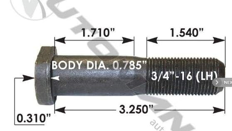 E-6058L-D Head Stud, (product_type), (product_vendor) - Nick's Truck Parts