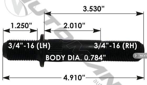 E-8948L-Round Collar Should Stud, (product_type), (product_vendor) - Nick's Truck Parts