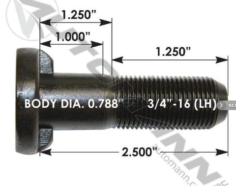 E-9005L-Wedge Head Stud, (product_type), (product_vendor) - Nick's Truck Parts