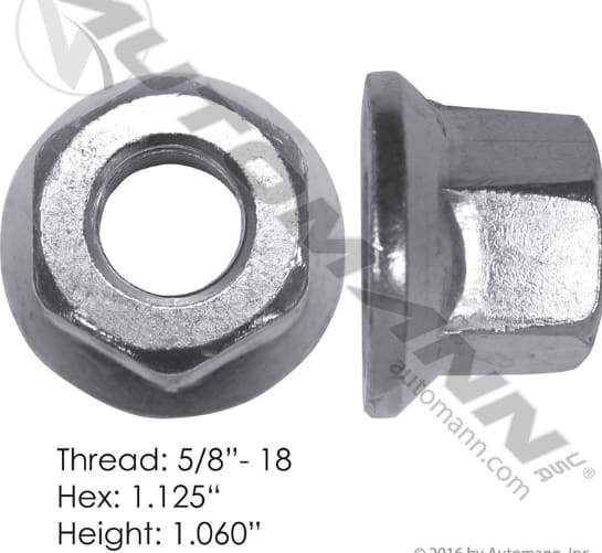 E-9022R-Flanged Nut (One Piece), (product_type), (product_vendor) - Nick's Truck Parts