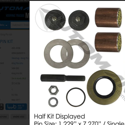 FKP-103-B-Standard King Pin Kit 1988-1997 Ford F53, (product_type), (product_vendor) - Nick's Truck Parts