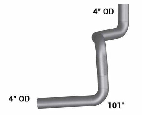 FT-212F-4in.6-Bend OD/OD Pipe ALZ, (product_type), (product_vendor) - Nick's Truck Parts