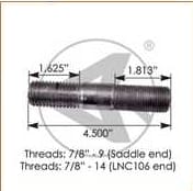 HS36-Hendrickson Type Saddle Stud, (product_type), (product_vendor) - Nick's Truck Parts