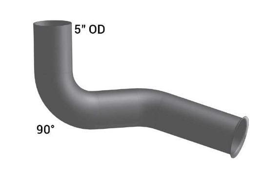 IH-167C1-International 5in. 2 Bend OD/Flare Pipe, (product_type), (product_vendor) - Nick's Truck Parts