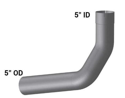 KW-1270RC-5in.2-Bend ID/OD Pipe Right Chrome, (product_type), (product_vendor) - Nick's Truck Parts