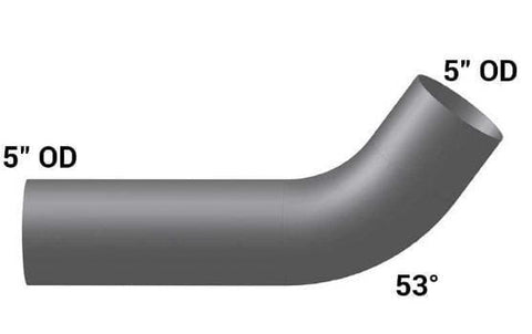 KW-19286A-Elbow, 5in. 53 Degree OD/OD, (product_type), (product_vendor) - Nick's Truck Parts