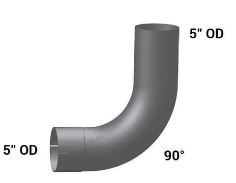 KW-8047-90 Degree 5 Inch Diameter Elbow, (product_type), (product_vendor) - Nick's Truck Parts