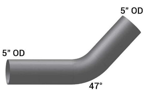 KW-8049-Elbow,5in.47Deg OD/OD ALUMINIZED, (product_type), (product_vendor) - Nick's Truck Parts