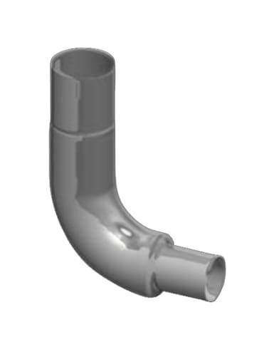 Lincoln Chrome-L9007-E29-B20-1103-90 Degree Seamless Chrome Elbow, (product_type), (product_vendor) - Nick's Truck Parts