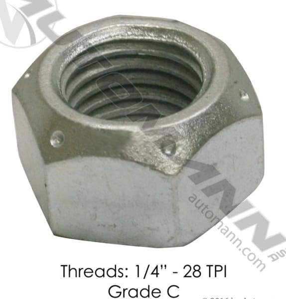 LN-140F-Lock Nut-1/4-28 Steel Lock Nut-Grade C, (product_type), (product_vendor) - Nick's Truck Parts