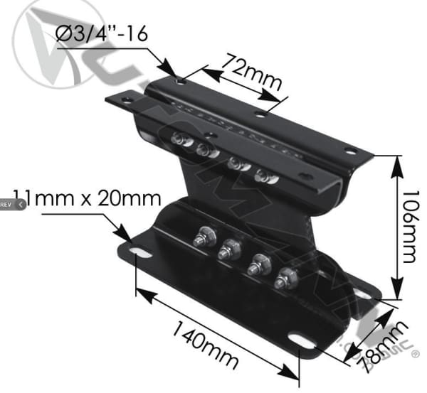 M592236-Exhaust Bracket Kenworth, (product_type), (product_vendor) - Nick's Truck Parts