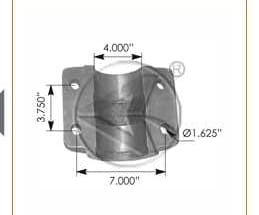 MCK343-Mack Saddle Plate, (product_type), (product_vendor) - Nick's Truck Parts