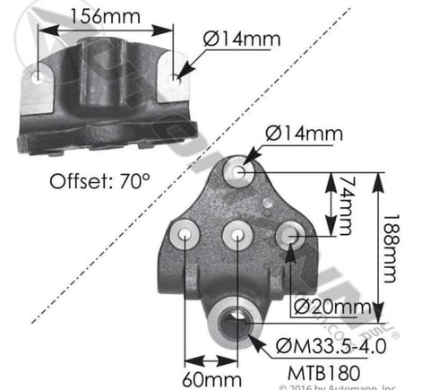 MV96255-Shackle Hanger LH Volvo, (product_type), (product_vendor) - Nick's Truck Parts
