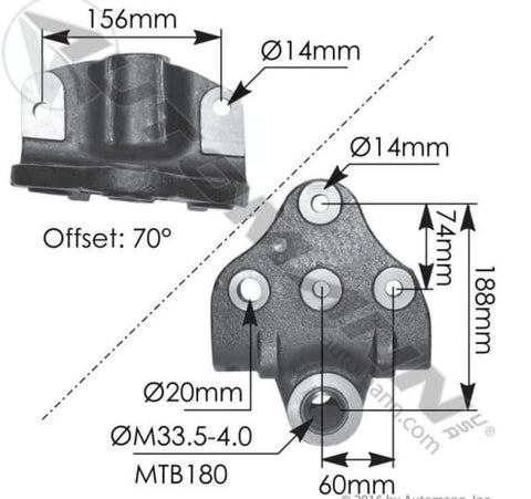 MV96256-Shackle Hanger RH Volvo, (product_type), (product_vendor) - Nick's Truck Parts