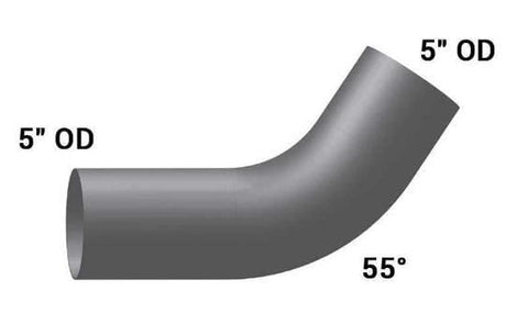 PB-13056C-Elbow,5in.56Deg OD/OD Chrome, (product_type), (product_vendor) - Nick's Truck Parts