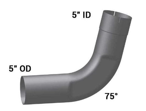 PB-13395-5in. ID/OD Elbow, 75 Degree Bend, (product_type), (product_vendor) - Nick's Truck Parts