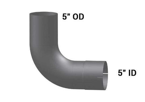 PB-13433-Elbow,5in. 90 Deg ID/OD ALZ, (product_type), (product_vendor) - Nick's Truck Parts