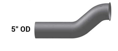 PB-13825-5in. 2-Bend OD/Flare Turbo Pipe ALZ, (product_type), (product_vendor) - Nick's Truck Parts