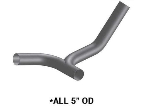 PB-14579-0150-5in.3-Bend OD/OD/OD Y-Pipe, (product_type), (product_vendor) - Nick's Truck Parts