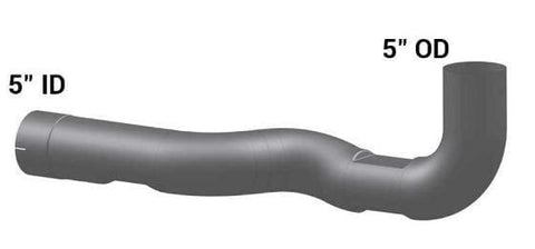 PB-15501-5in. 4-Bend ID/OD Flat Left ALZ, (product_type), (product_vendor) - Nick's Truck Parts
