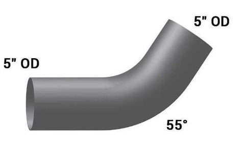 PB6-13056C-Elbow,6 in.56 Deg OD/R5in.OD Chrome, (product_type), (product_vendor) - Nick's Truck Parts