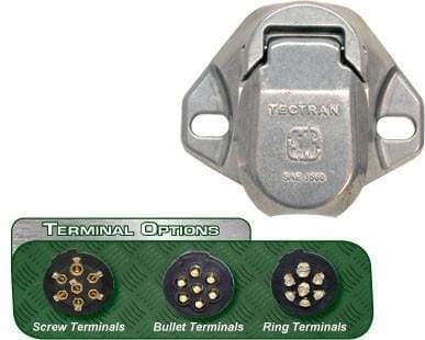 Tectran-670-72A-7-Way SAE Socket Assembly-Screw Terminals-Solid Pin (5 Pack), (product_type), (product_vendor) - Nicks Truck Parts