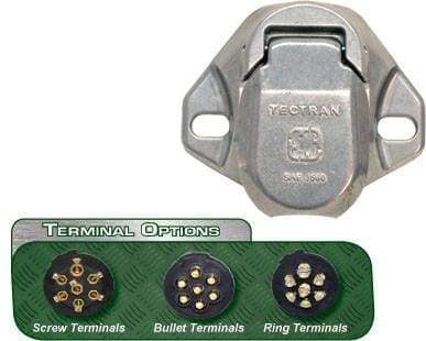 Tectran-670-74-7-Way SAE Socket Assembly-Ring Terminals-Split Pin, (product_type), (product_vendor) - Nicks Truck Parts