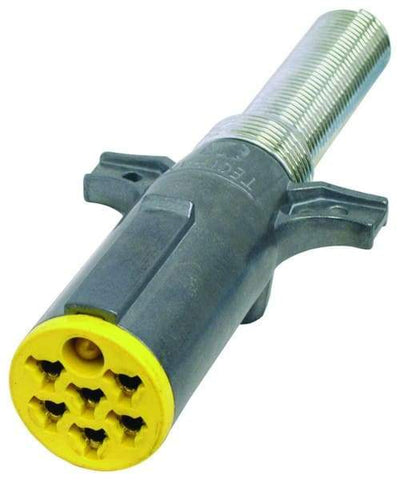 Tectran-680-E71SG-7-Way SAE Aux. Plug with die cast housing and Spring guard, (product_type), (product_vendor) - Nicks Truck Parts