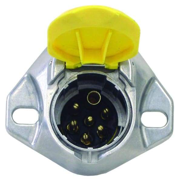Tectran-680-E72-7-Way SAE Aux. Socket with  die cast housing-Screw Terminals-Split Pin, (product_type), (product_vendor) - Nicks Truck Parts